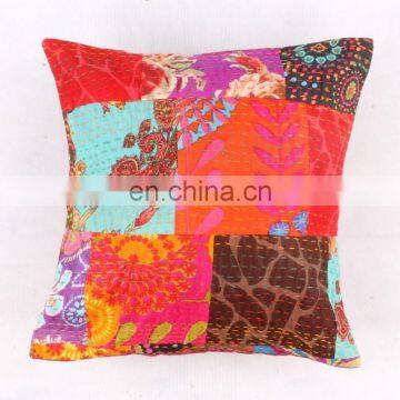 Cotton Handmade Multi Patch work Ethnic Cushion Cover Throw Pillow Case