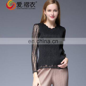 New Product Cheap Black Blouse Simple Design Factory photo-2