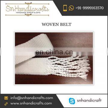 Sale of Woven Cotton Wide Belt for Ladies at Cheap Price