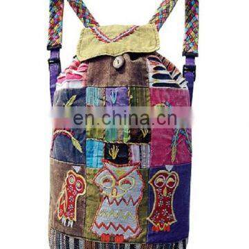 Handmade hippie shoulder Back Pack Bag