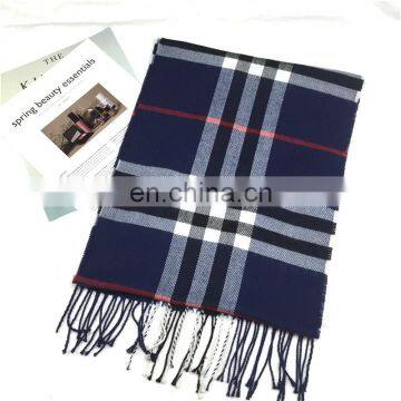 Spain style checked design fashion brand scarf