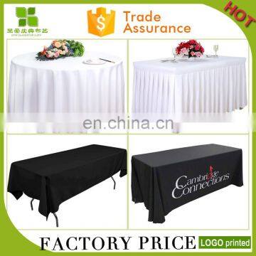 fancy hotel wedding ruffled table cloths for banquet conference promotion with logo