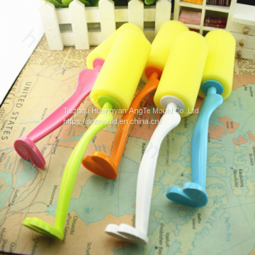 OEM Transparent PP Plastic Bottle Brush Tool Mould Factory Hand Tool Baby Feeding Milk Bottle Cleaning Sponge Brush Mould photo-5