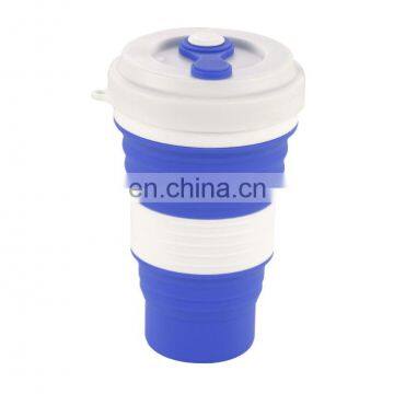 Portable Simple Silicone Retractable Folding Cup With Candy Color for Coffee photo-3