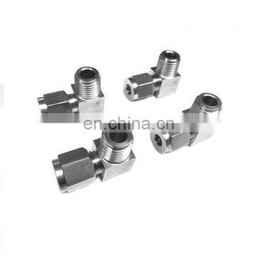 Quick coupler ZG1/8 male thread O.D 1/4 inch hard tube stainless steel 304 Right angle elbow conduit braidde fittings