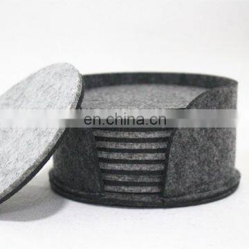 Orange Color 4pcs Set Wool Felt Ball Eco Friendly Table Placemats Crochet Coasters Felting Mat photo-2