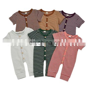 toddler  Boy knitted  Romper Stripe Bodysuit Pajama