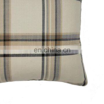 Wholesale Decorative Texture Natural Herringbone Thick Plaid Pillow Cushion Cover for Harvest