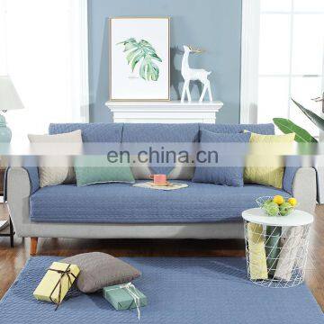 Wholesale Custom 100% Cotton Simple Style Fabrics Striped Non-slip Sofa Cover And Cushion Cover photo-2