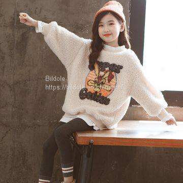 Girls' Sweater With Cashmere Wool Coat photo-2