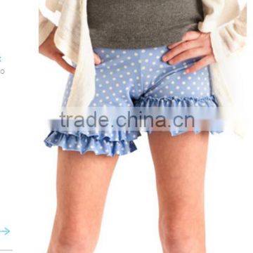 High quality kids ruffle Shorties with Dot printing wholsale in USA