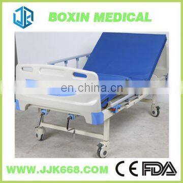 2 Function Two Crank Adjustable Manual Bed Disabled Patient Medical Nursing Bed photo-3