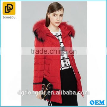 2016 new design long red winter poncho coat