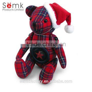 Novelty gifts cute portable bear shaped wireless bluetooth pillow speaker