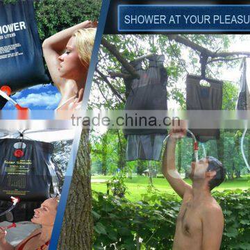 (74671) Black Solar Heated Bag for Outdoor Camping Portable Emergency Shower photo-4