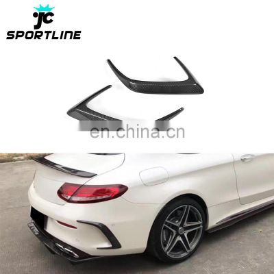 C-Class W205 C63 Rear Bumper Vents Carbon Fiber Exterior Trims for Benz C63 AMG Coupe 15-18