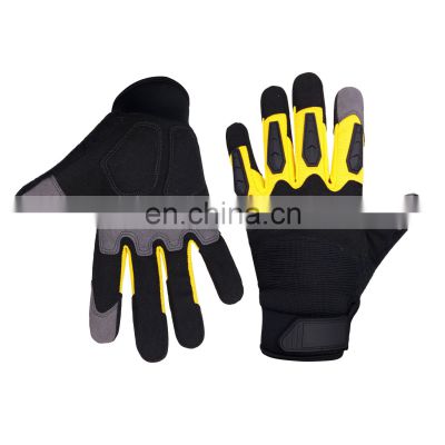 HANDLANDY High Quality TPR Protector Non-impact Motorcycle Vibration-Resistant Mechanic Construction Leather Impact Gloves