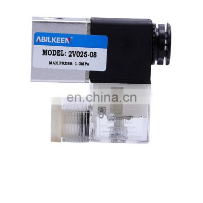 2V025-08 Automatic Normally Closed 2V type 100 Series 2 Position 2 Port Single Air Brass Solenoid Valve