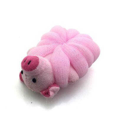 PE Material Mesh Bath Sponge Cute Shower Puff Ball Baby Shower Sponge photo-2