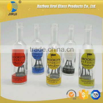 50ml Beautiful Decal Mini Glass Wine Bottle