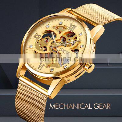 Luxury SKMEI 9199 Automatic Mechanical Movement Stainless Steel Men Wrist Watch photo-4