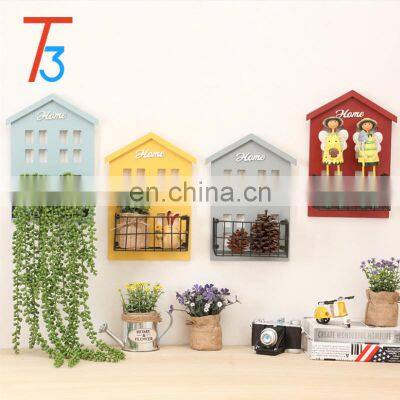 Factory wooden decorative floating home wall shelf storage organizer