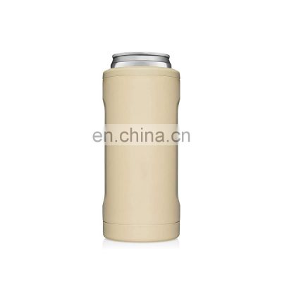 pink suction customized printing double wall 12oz metal can cooler stainless steel insulated d