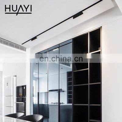 HUAYI Modern Minimalist Grille Light Aluminum Modern Hotel Showroom Folding Magnet LED Track Light