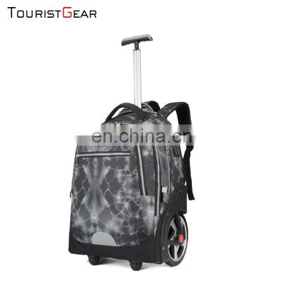 New Design Wheeled school Backpack Polyester Luggage Travel Duffel bag trolley backpack