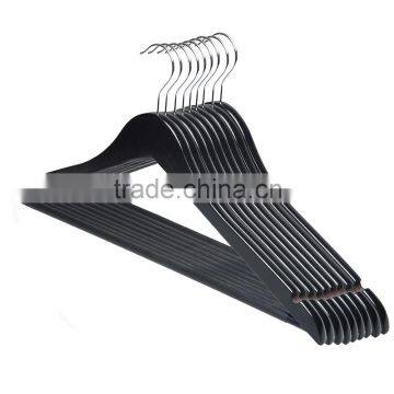 Wholesale Manufactory Provide High Ending Wooden Clothes Hanger Black Color photo-3