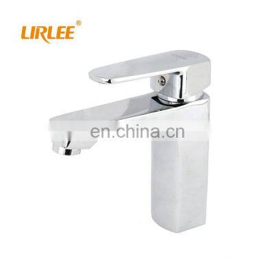 LIRLEE OEM Bathroom Brass Floor Faucet Basin Mixer photo-2