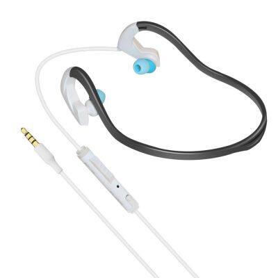Wired Sweatproof Earhook In Ear Sport Headphones Neckband Earphone With Microphone for Running Jogging photo-3