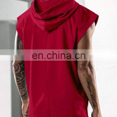 Factory In-stock Sleeveless Oversized Hoodies Pullover Sports Sweatshirts Plus Size Men's Hoodies photo-5
