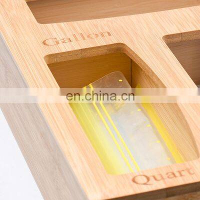 Compatible Plastic Baggie Food Home Storage Boxes Containers Ziplock Bags Bamboo Organizer And Dispenser Ffor Kitchen Drawer photo-5