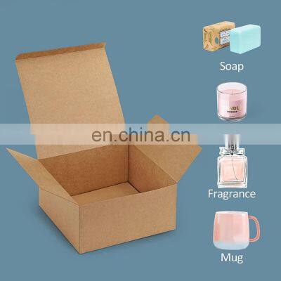 Custom Logo Brown Paper Gift Box With Lid Packaging Box Kraft Paper for Bridesmaid Proposal Wedding photo-3