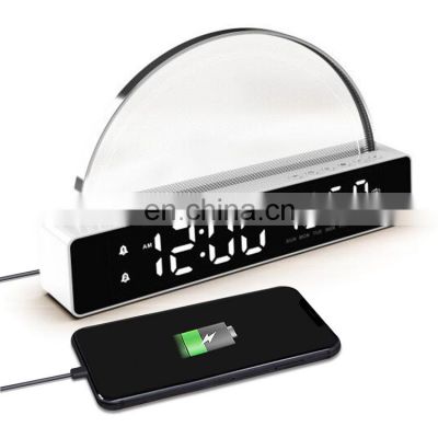 Snooze Radio Sunrise Double Glow Led Wake-Up Light Digital Light Desk & Table Clocks Alarm Clock