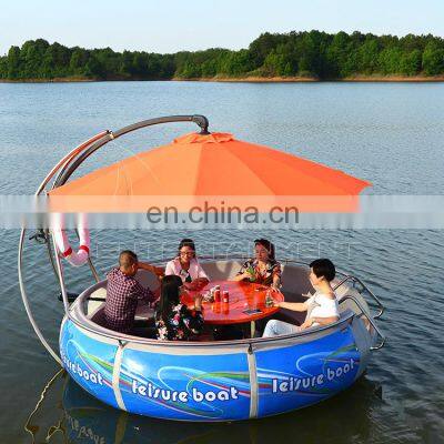 China Manufacturer sell BBQ donuts boat BBQ boat for water restaurant