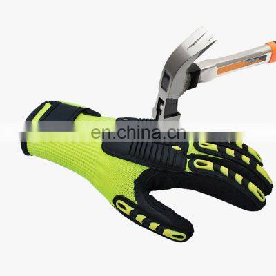 Sandy Nitrile Oilfield TPR Knuckle Protection Oilfield Cut Resistant HPPE Mechanical Working Anti Impact Gloves