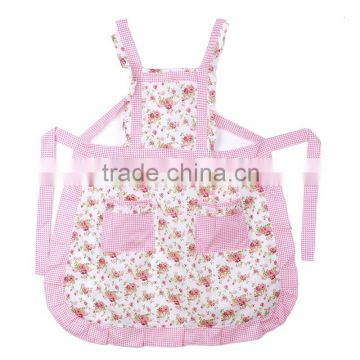 Pink Cooking Apron,Polyester Kitchen girl/women Apron