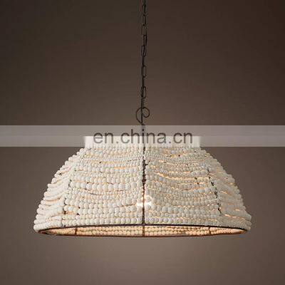 Modern Clay Bead Industrial LED Dome Chandelier Living Room Hotel Ceiling Home Decor Lighting Clay Dome Pendant light