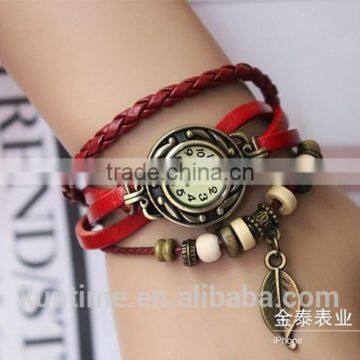 New Arrival Retro Leather Bracelet Wrist Watchs for Women&Girls photo-4