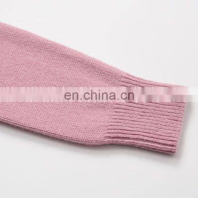 Plus Size 100% Goat Cashmere Knit Pullover Half High Collar Casual Winter Pure Cashmere Sweater With Crew Neck Logo on Front