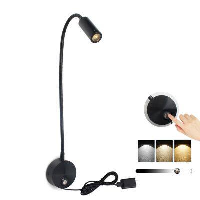 DC 12-24V LED RV Reading Light With 3 Color Temperature Adjustable