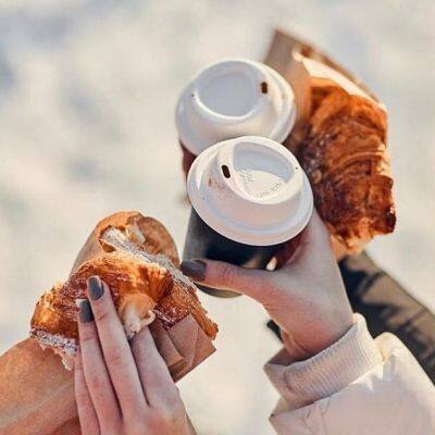 80mm Biodegradable Fiber Lid With Sip Hole Classic Item photo-3