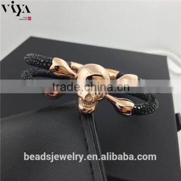 2016 New Handmade Stingray/Python Skin Bracelet Genuine Leather Bracelet Manufacturer photo-6