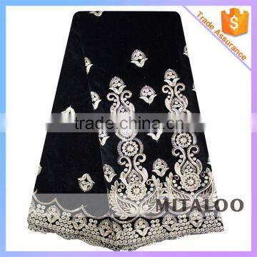 Mitaloo VL0019 Latest Design Velvet Fabric Wholesale High Quality African Velvet Lace Fabric For Sale