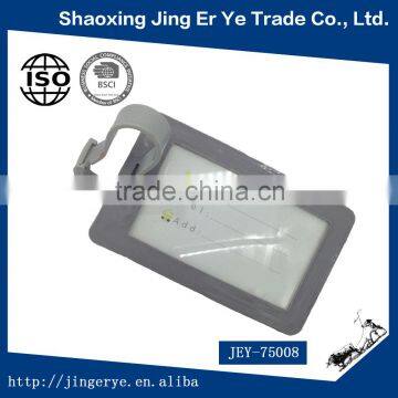 High Quality Pvc Plastic Luggage Tag With Hang Tag String