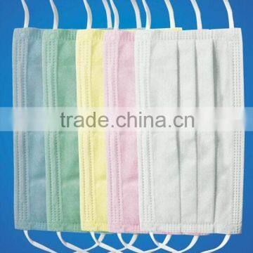 Factory wholesale disposable medical protective 3ply nonwoven face mask with earloop or tie on