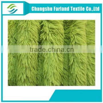 100% polyester high pile pv plush fabric