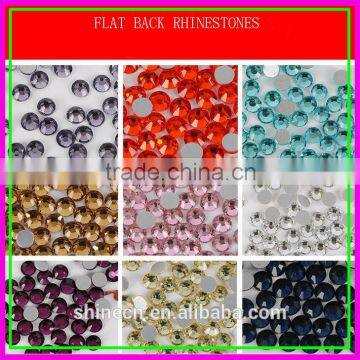 Wholesale Round Flat back ss6/ss10/ss16/ss20/ss30/ss40 Crystal AB Grade Stone Strone glue Hot fix Rhinestones